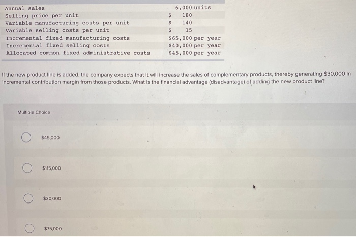 Solved Assume that a company manufactures and sells a | Chegg.com