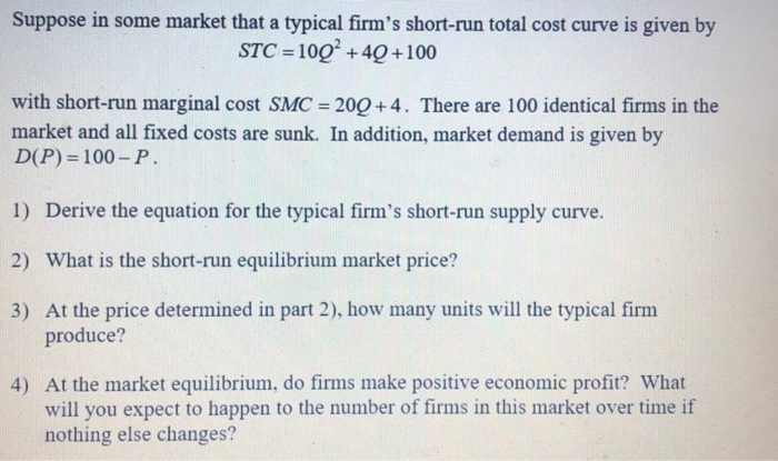 short run marginal cost formula