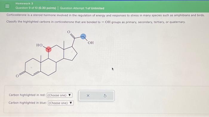 Solved Corticosterone is a steroid hormone involved in the | Chegg.com