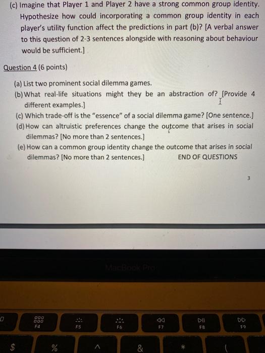 Solved (c) Imagine that Player 1 and Player 2 have a strong | Chegg.com