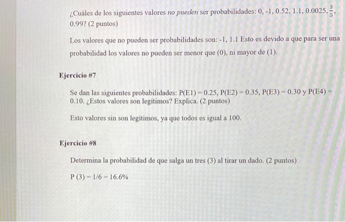 ¿Cuáles son los números que no pueden ser una probabilidad