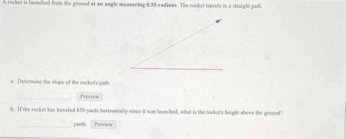 Solved A rocket is launched from the ground at an angle | Chegg.com