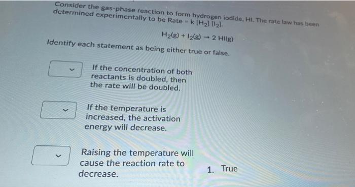 Solved Consider the gas-phase reaction to form hydrogen | Chegg.com