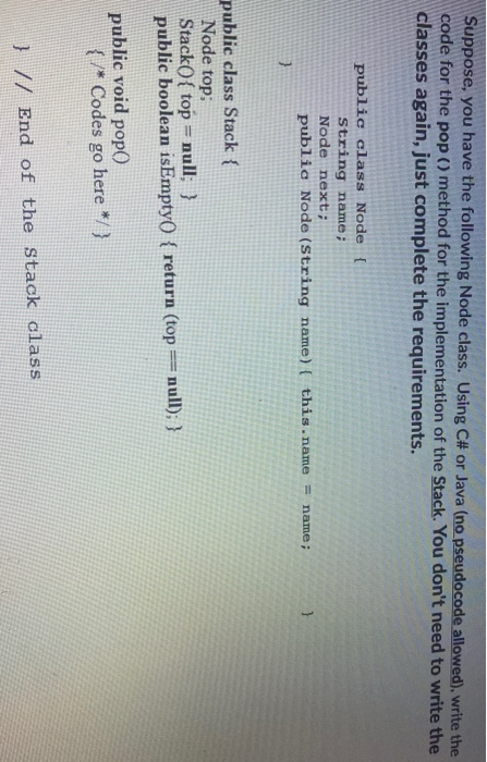 Solved Suppose, you have the following Node class. Using C# | Chegg.com