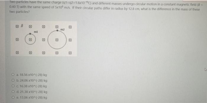 Solved Two particles have the same charge (91-92-1610) and | Chegg.com