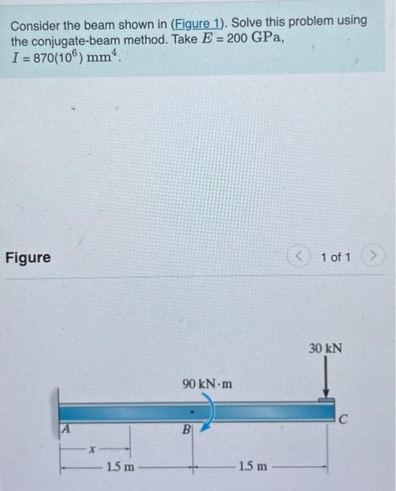 Solved Consider the beam shown in (Figure 1). Solve this | Chegg.com