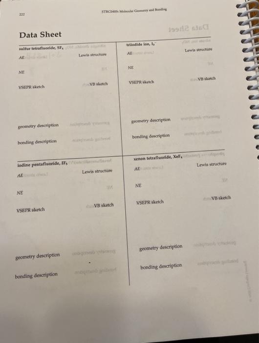 Solved STRODOS M. Gryn Beding 1592 Data Sheet triidide lon, | Chegg.com