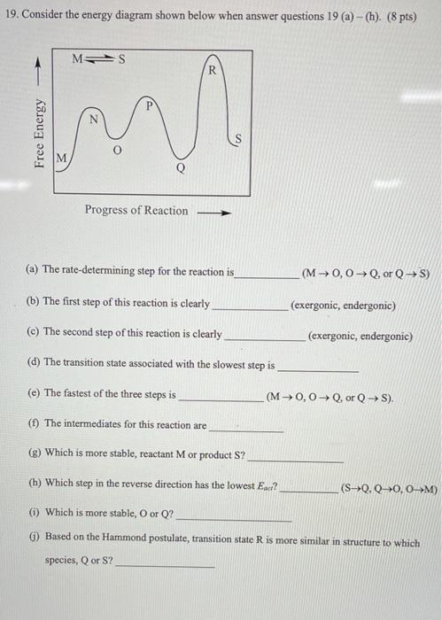 Solved 19. Consider the energy diagram shown below when | Chegg.com