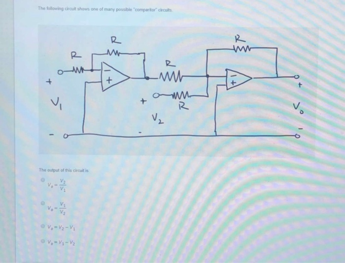Solved The Following Circuit Shows One Of Many Possible C Chegg Com