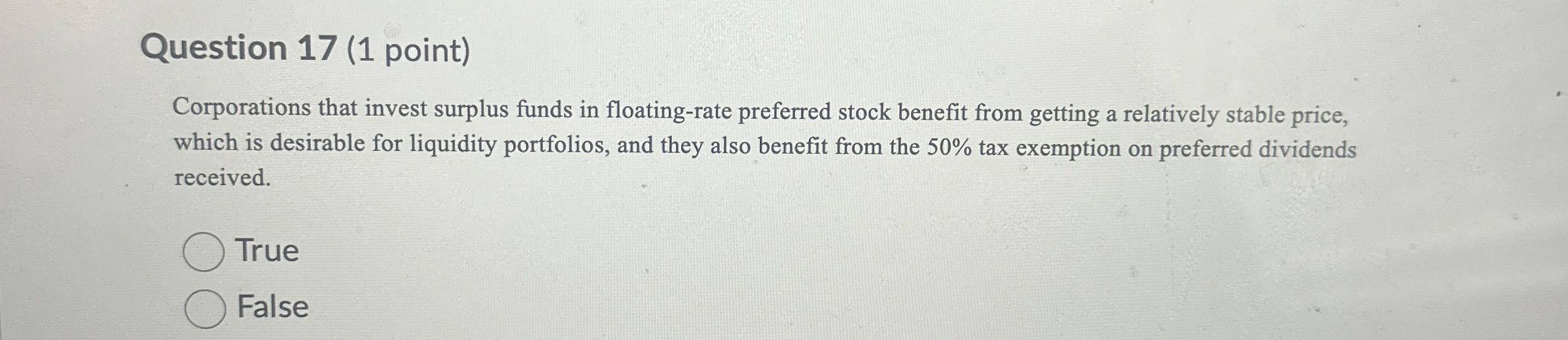 Floating Rate Preferred Stock