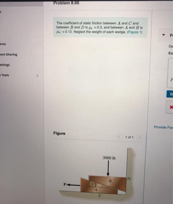 Solved Problem 8.66 The coefficient of static friction | Chegg.com