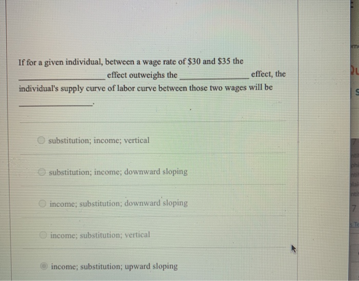 Solved m If for a given individual, between a wage rate of | Chegg.com