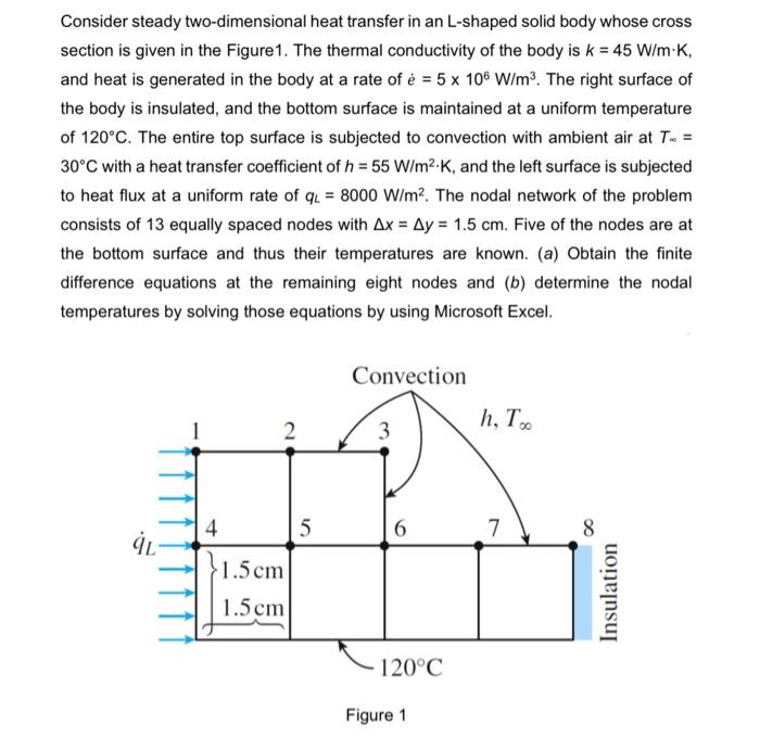 Solved Consider steady two-dimensional heat transfer in an | Chegg.com