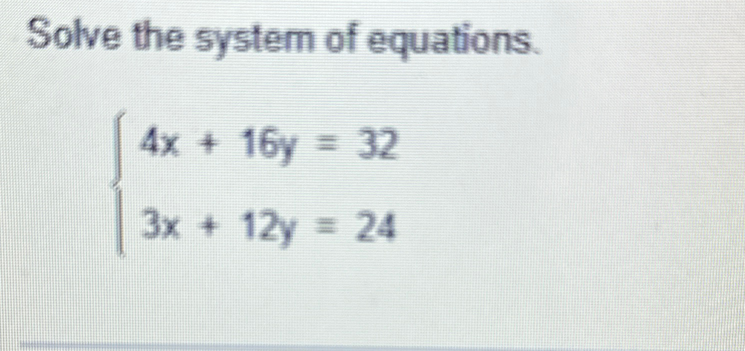 solve the system of equations 4x y 16 2x 3y =- 2