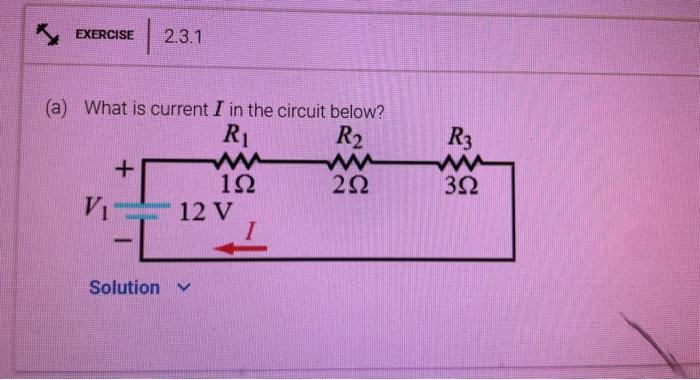 Solved (a) What is current I in the circuit below? | Chegg.com