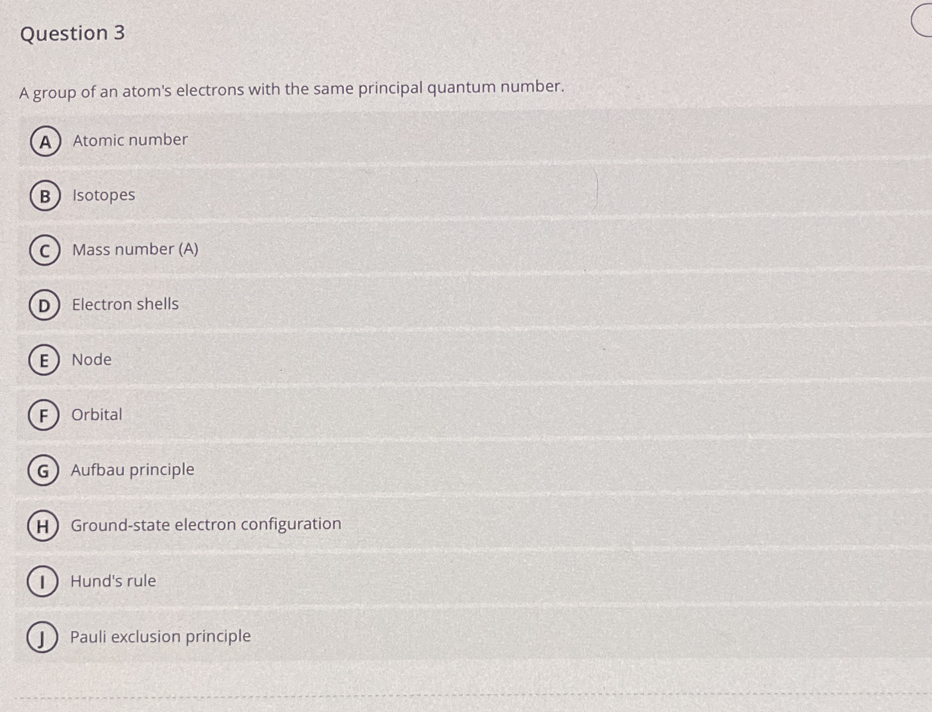 Question 3A group of an atom's electrons with the | Chegg.com