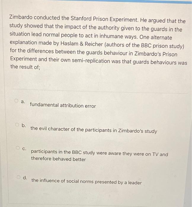 the bbc prison study