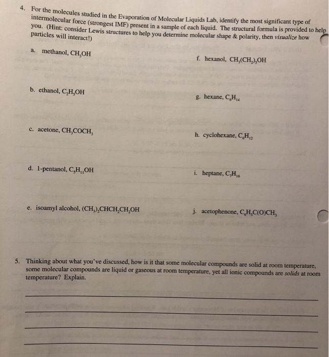 Solved Unit 3 Worksheet 2 Particles In The Liquid Soli Chegg Com