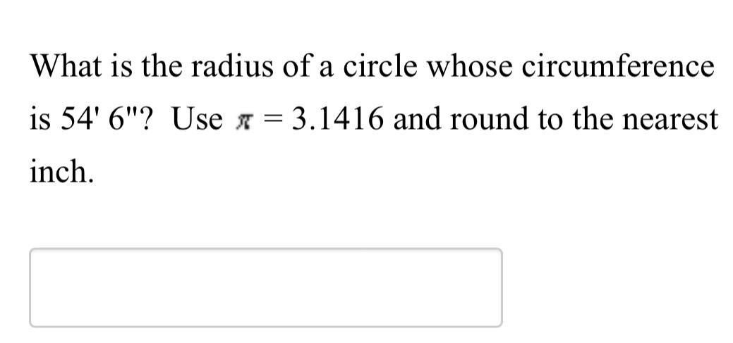 Solved What is the radius of a circle whose circumference is | Chegg.com