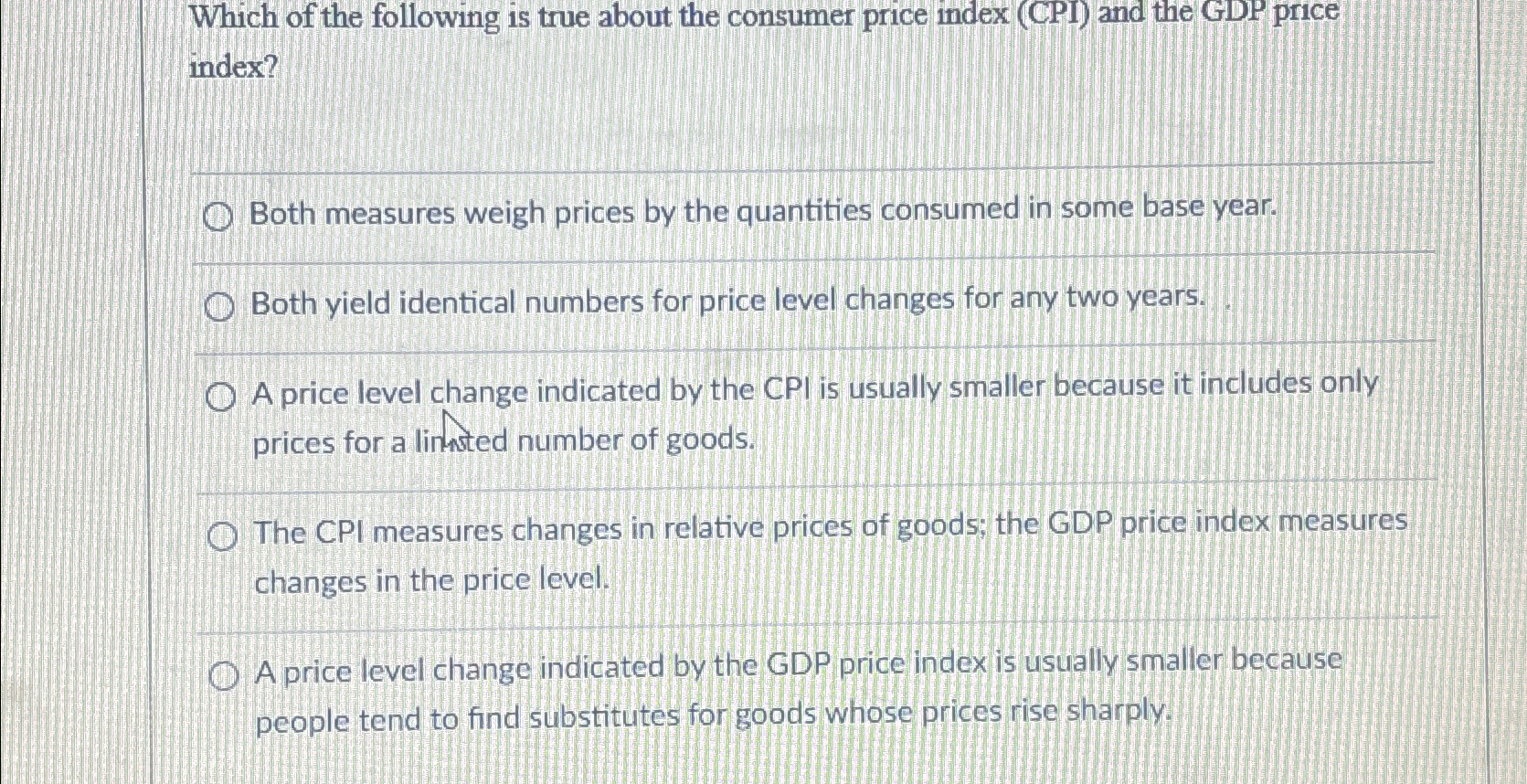 Solved Which of the following is true about the consumer | Chegg.com