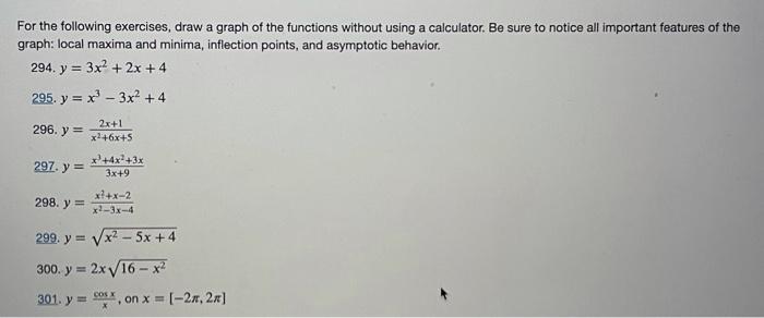 Solved For the following exercises, draw a graph of the | Chegg.com