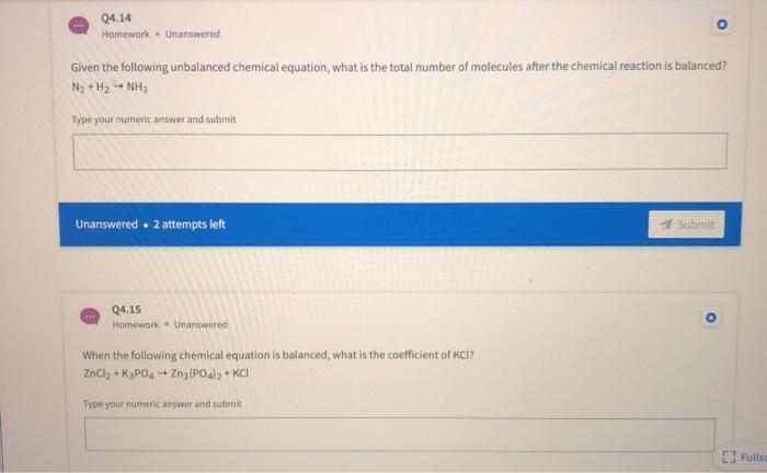 Solved Q4.14 Homework. Unanswered Given The Following | Chegg.com