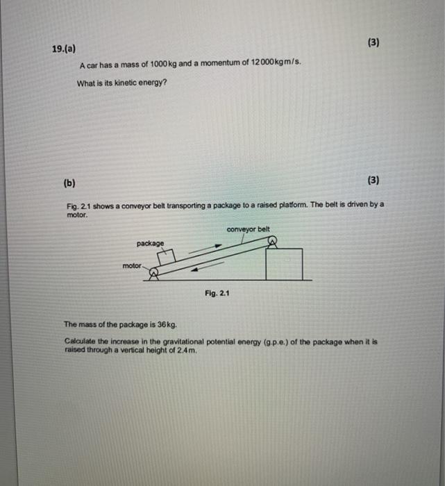 Solved 18 A Define Kinetic Energy And Gravitational Po Chegg Com