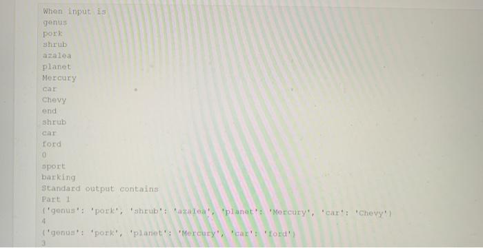 Solved The given template code will build a dictionary | Chegg.com