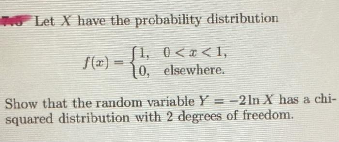 Solved Let X have the probability distribution ſi 1, 0 | Chegg.com