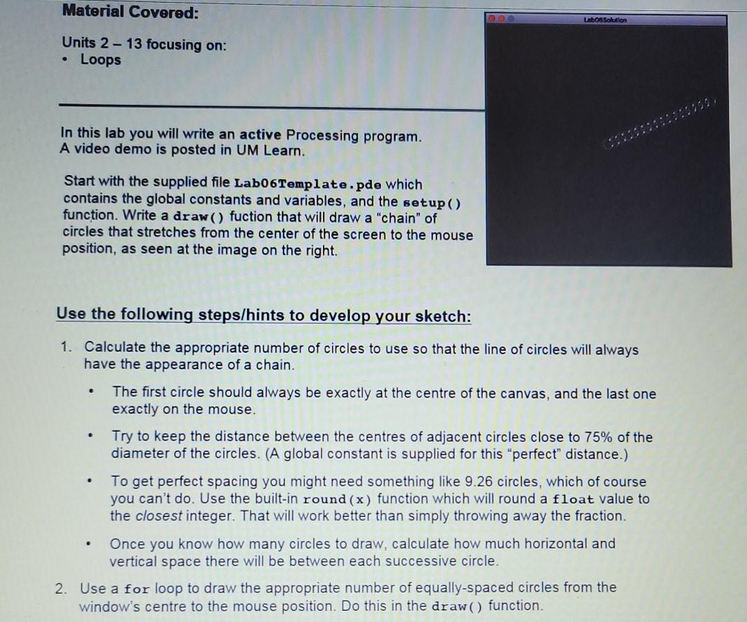 Solved Material Covered: DD Labos Solution Units 2 - 13 | Chegg.com