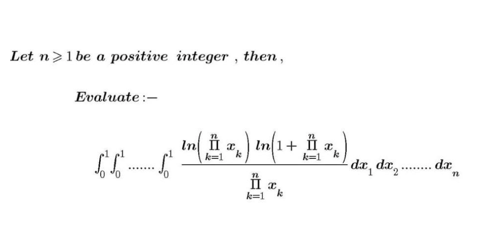 Solved Let n> 1 be a positive integer , then, ܕ܂ Evaluate:- | Chegg.com
