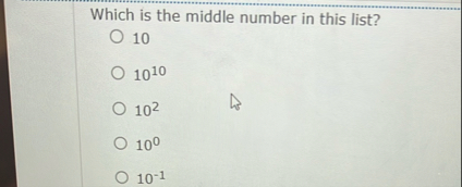 Which is the middle number in this | Chegg.com