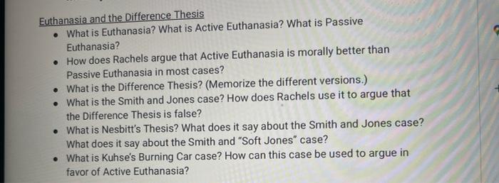 thesis for euthanasia