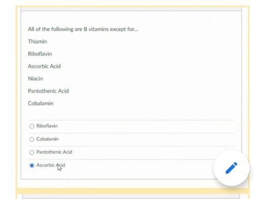 Solved All of the following are B vitamins except for... | Chegg.com