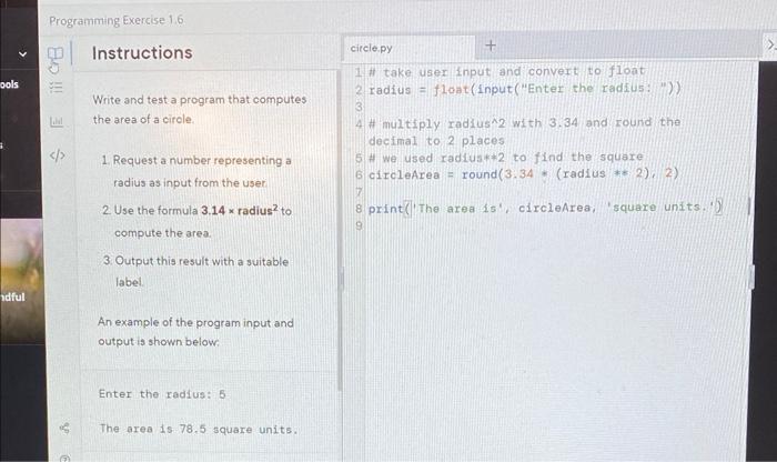 Solved An example of the program input and output is shown | Chegg.com