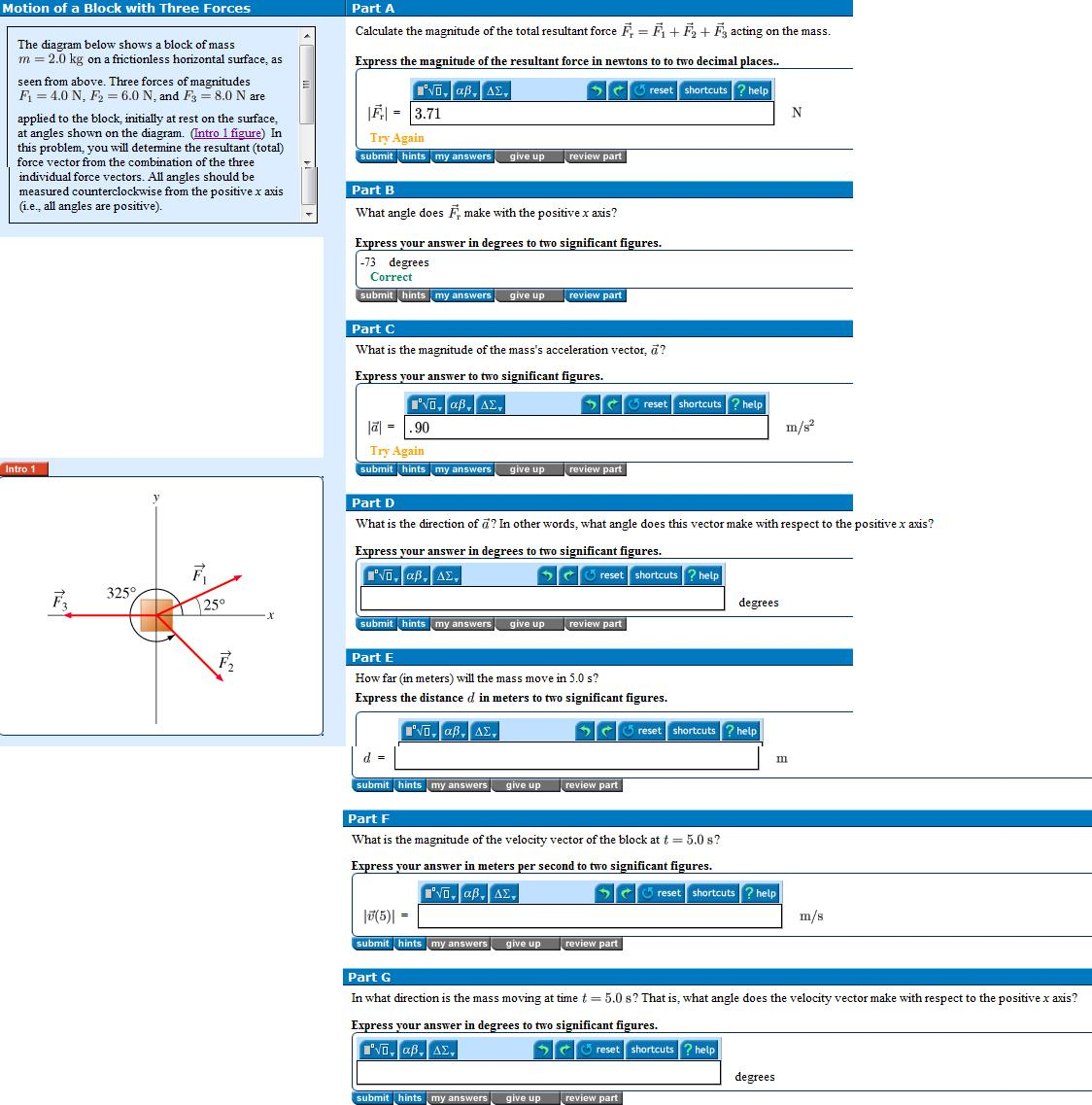 Solved The Diagram Below Shows A Block Of Mass M 20 Kg On