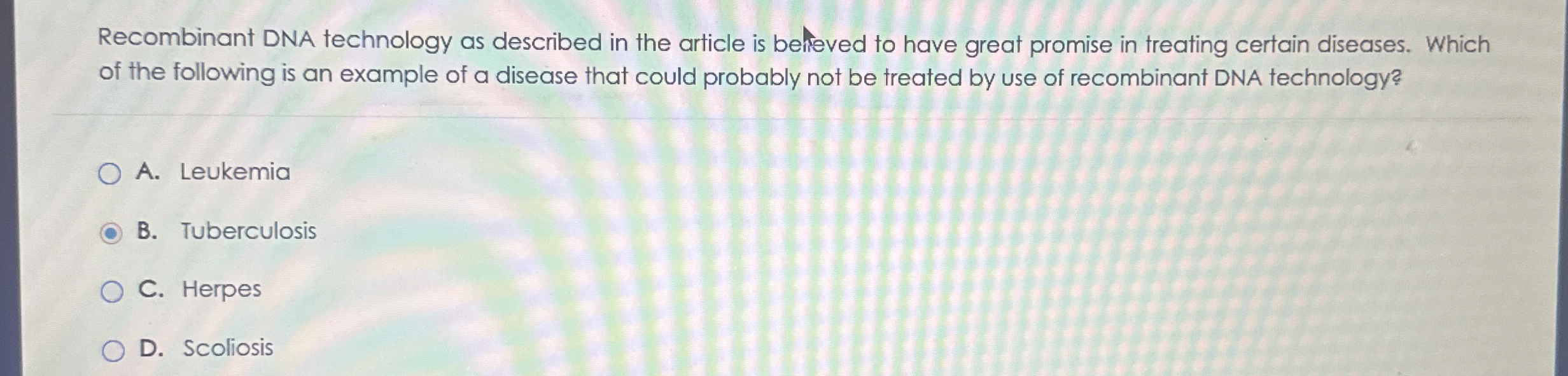 Solved Recombinant DNA technology as described in the | Chegg.com