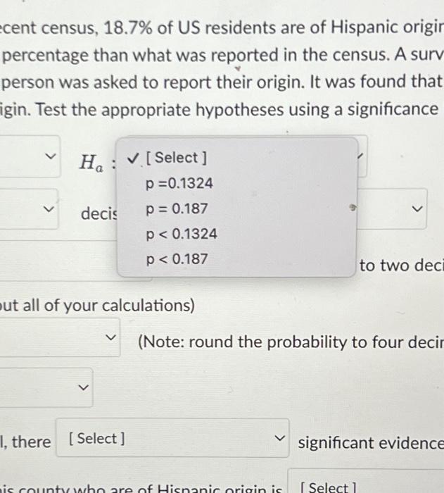 Solved Suppose According To The Most Recent Census, 18.7% Of | Chegg.com