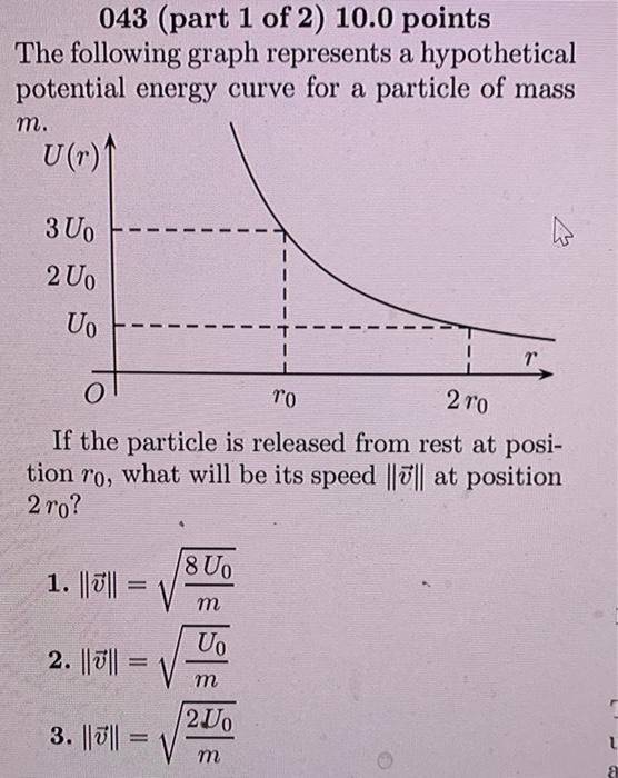 Solved 043 Part 1 Of 2 10 0 Points The Following Graph Chegg Com