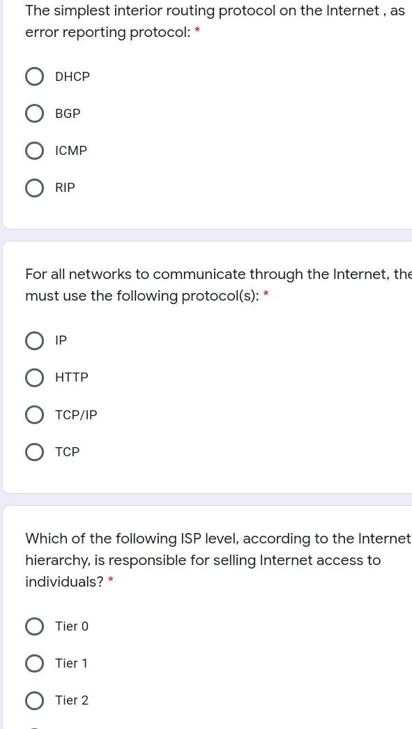Solved The simplest interior routing protocol on the | Chegg.com