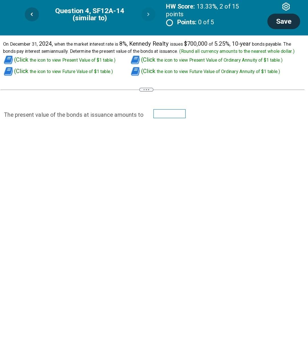 Solved On December 31,2024 , when the market interest rate | Chegg.com