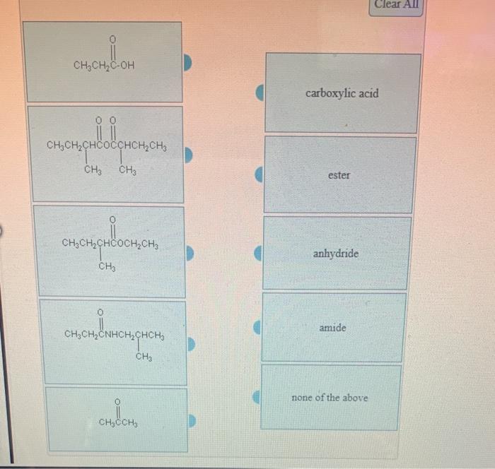 Solved Match each structural formula on the left to a | Chegg.com