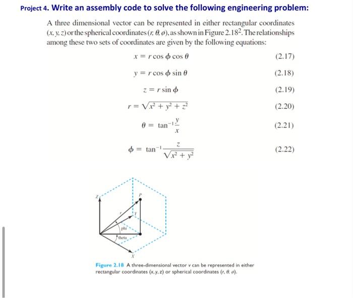 Solved ject 4. Write an assembly code to solve the following | Chegg.com