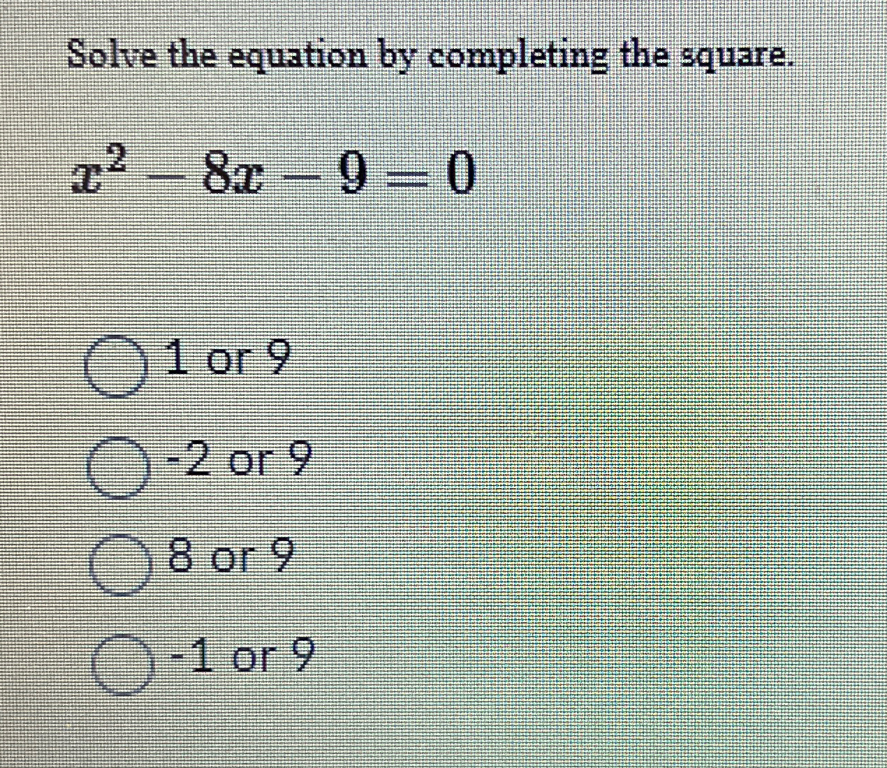 Solved Solve the equation by completing the | Chegg.com