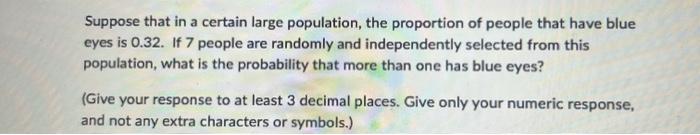 Solved Suppose that in a certain large population, the | Chegg.com