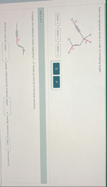 Solved Rank the highlighted bonds in order of increasing | Chegg.com