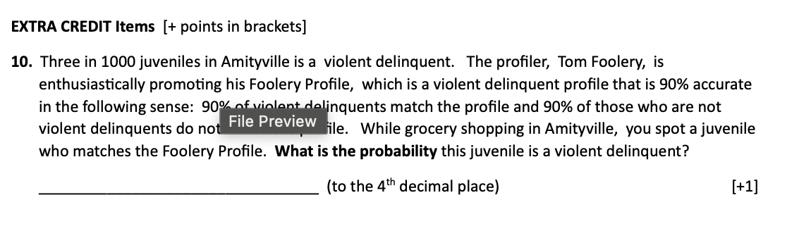 Solved EXTRA CREDIT Items [+ ﻿points in brackets]10. ﻿Three | Chegg.com