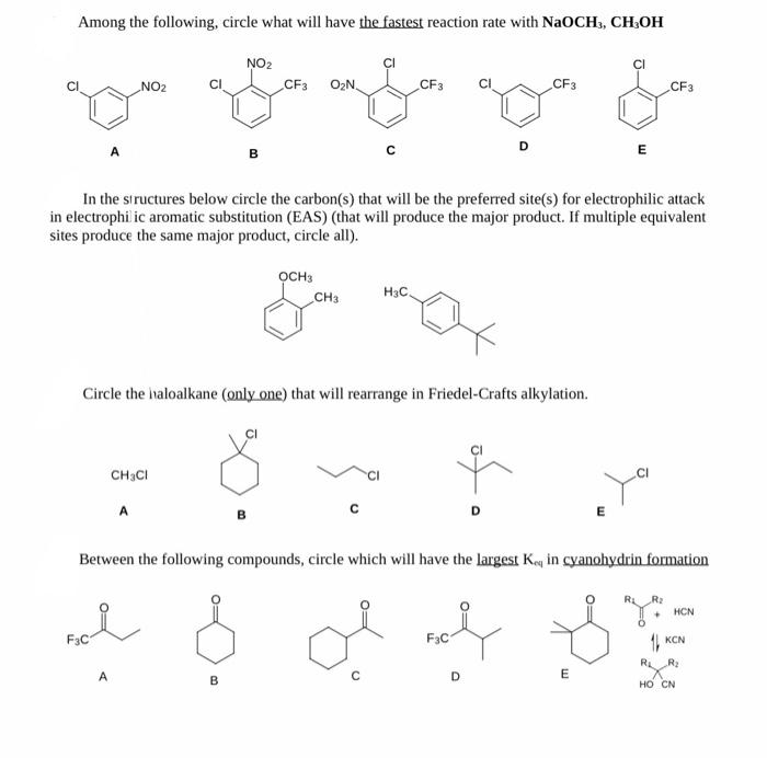 Solved Among The Following, Circle What Will Have The | Chegg.com