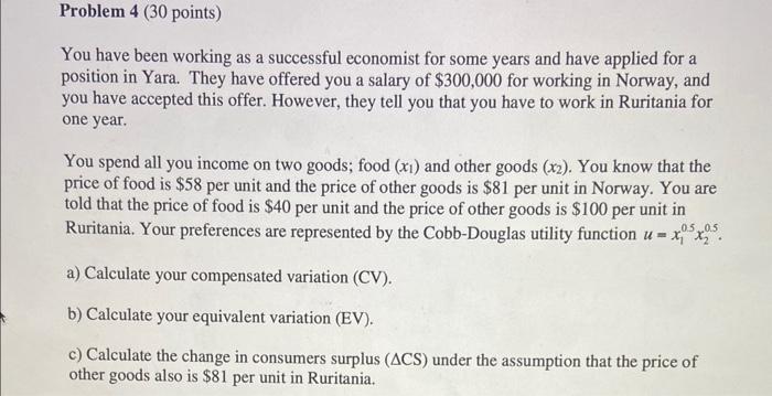 Solved You have been working as a successful economist for | Chegg.com
