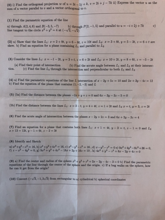 Solved 0 I Find The Orthogonal Projection W Of U 3i 5i Chegg Com